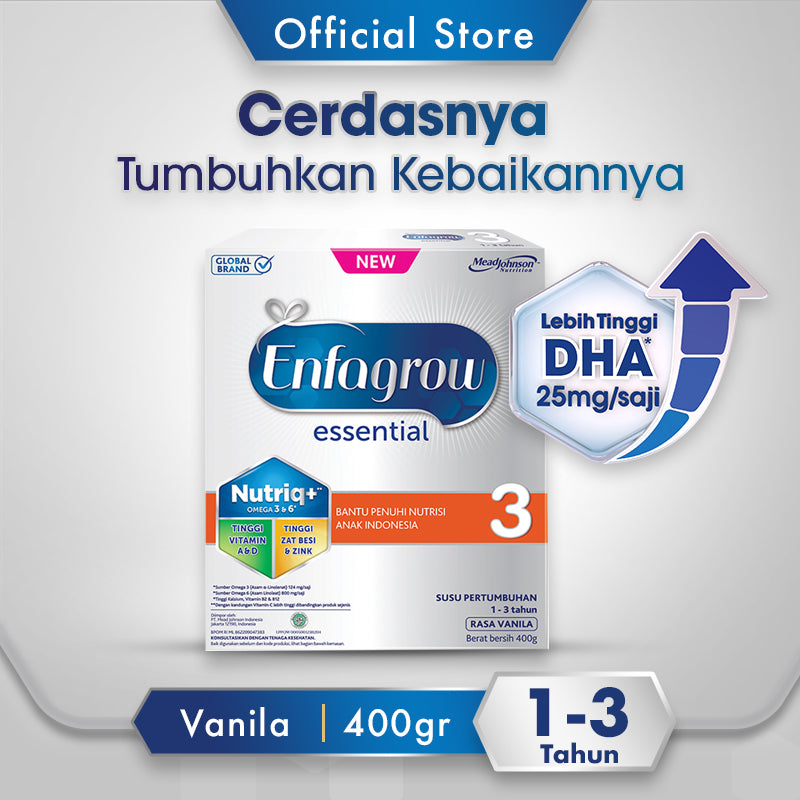 Enfagrow Essential 3 Susu Vanila Box - 400g