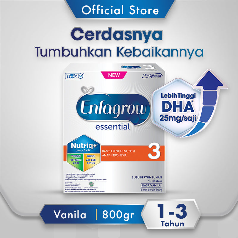 Enfagrow Essential 3 Susu Vanila Box - 800g