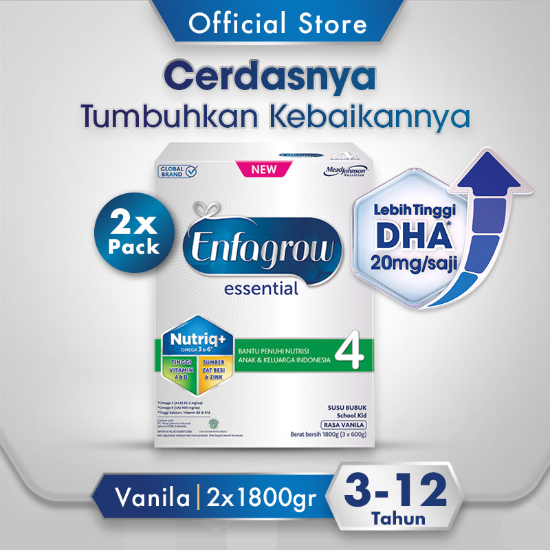 Enfagrow Essential 4 Susu Vanila Box - 1.8Kg (2 x 1.8Kg)