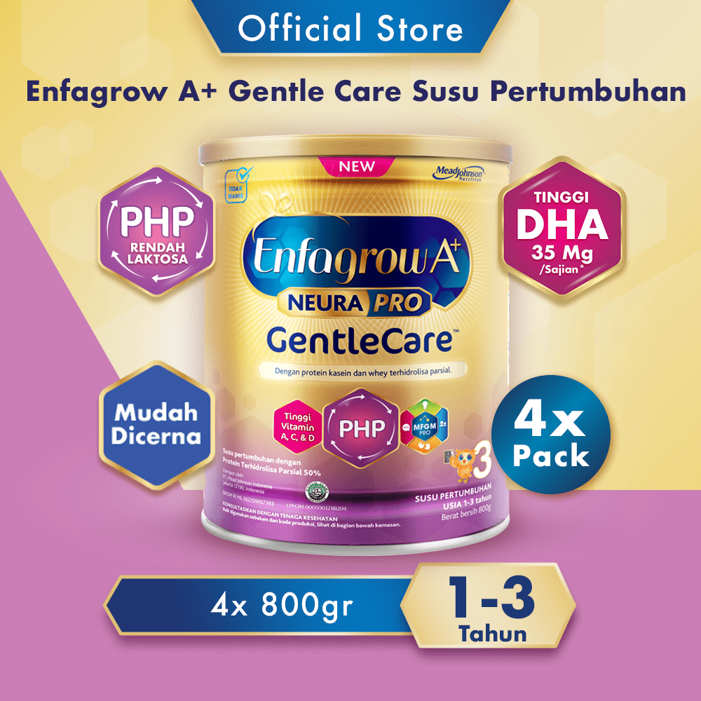 Enfagrow A+ Gentle Care Milk Tin (800g) (4x800g)