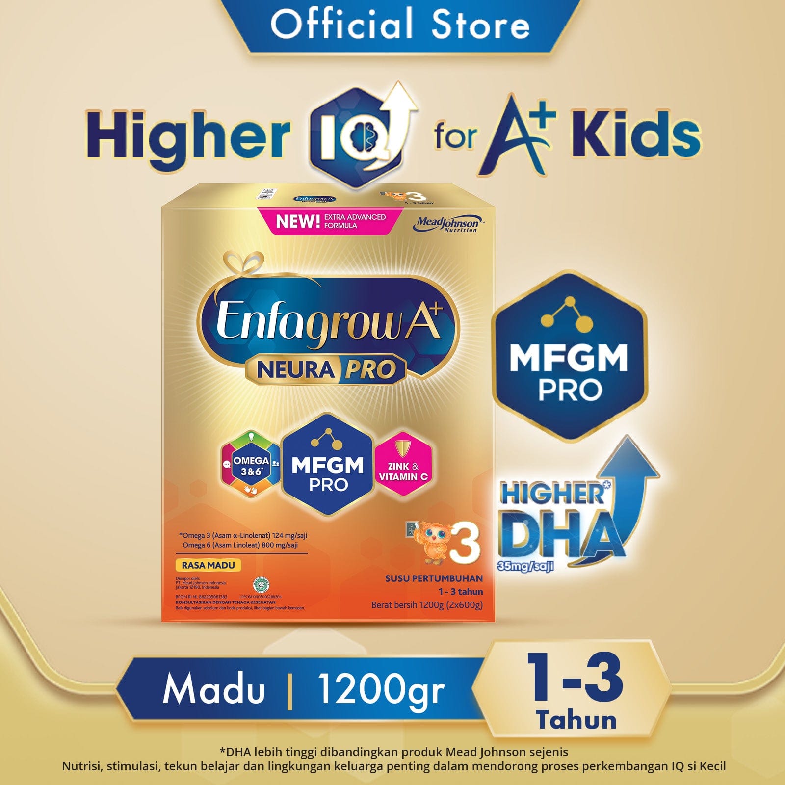 Enfagrow A+ 3 Susu Madu Box - 1200 g