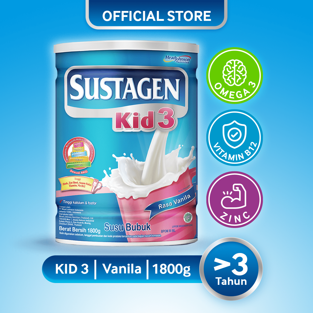 Sustagen Kid Vanila Box - 1800 g